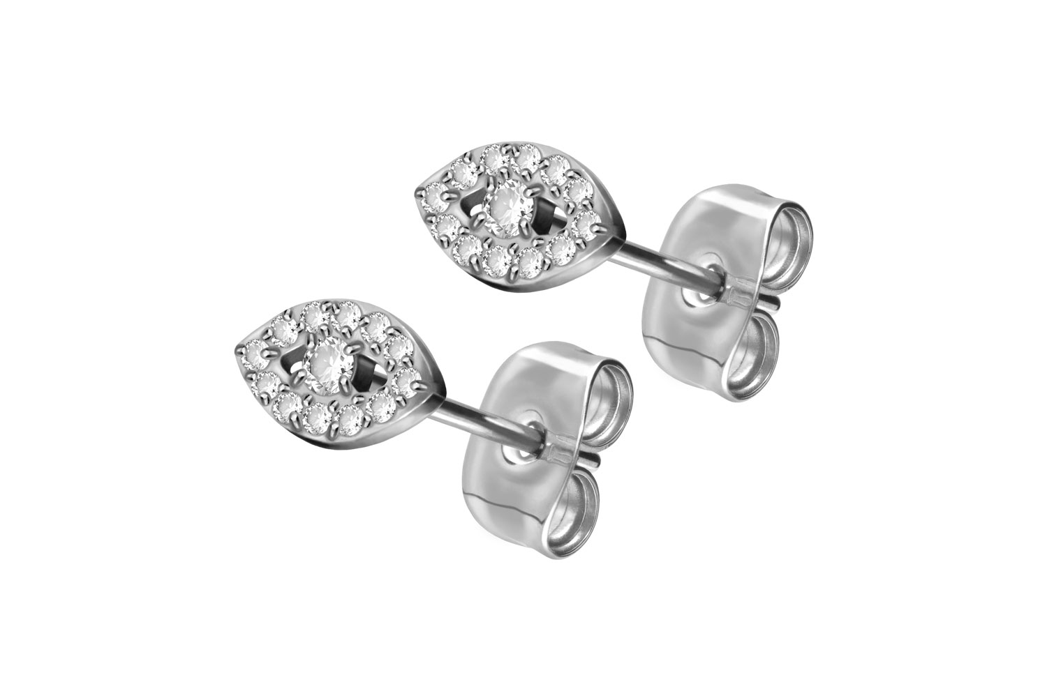 Titan Ohrstecker KRISTALLAUGE von Piercingline